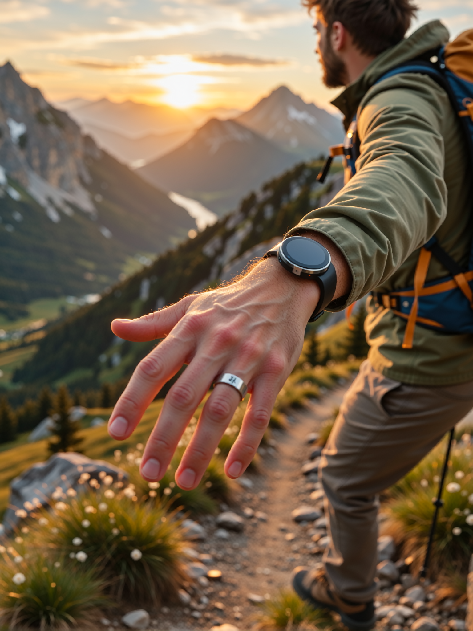 Macro view of a smart ring